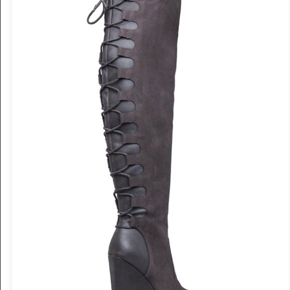 New extended calf boots in Gray! Never worn. - Picture 4 of 4
